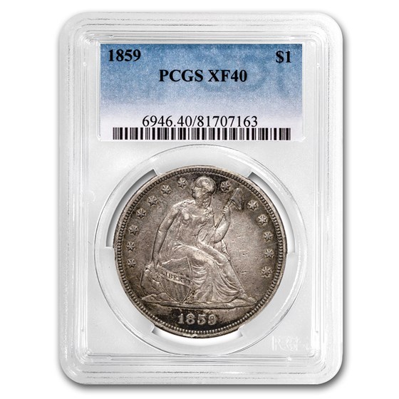 1859 Liberty Seated Dollar XF-40 PCGS 1859 Liberty Seated Dollar XF-40 PCGS
