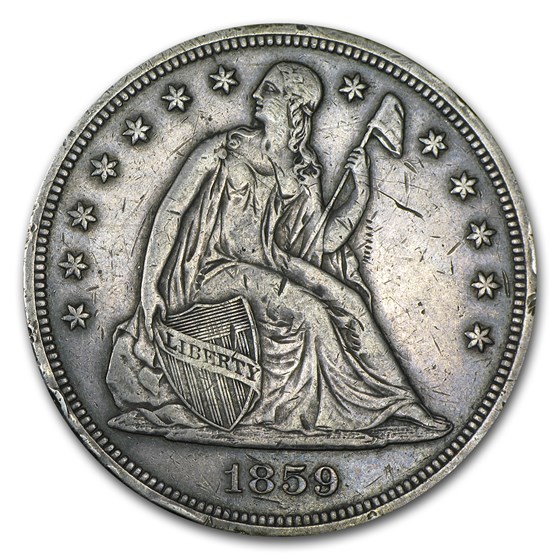 1859 Liberty Seated Dollar XF 1859 Liberty Seated Dollar XF