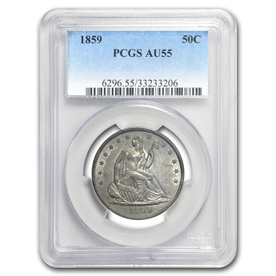 1859 Liberty Seated Half Dollar AU-55 PCGS 1859 Liberty Seated Half Dollar AU-55 PCGS