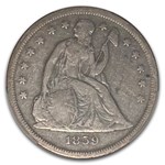 1859-O Liberty Seated Dollar Fine-12 PCGS