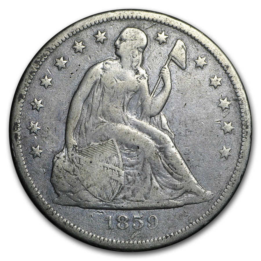 1859-O Liberty Seated Dollar Fine