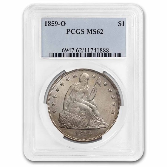 1859-O Liberty Seated Dollar MS-62 PCGS 1859-O Liberty Seated Dollar MS-62 PCGS