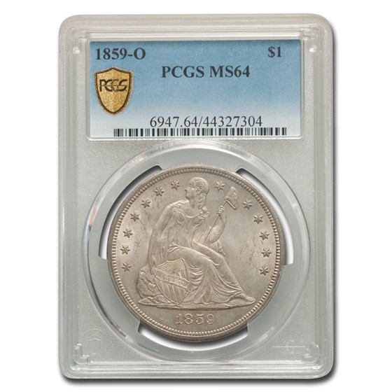 1859-O Liberty Seated Dollar MS-64 PCGS 1859-O Liberty Seated Dollar MS-64 PCGS