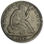 1859-O Liberty Seated Half Dollar Fine