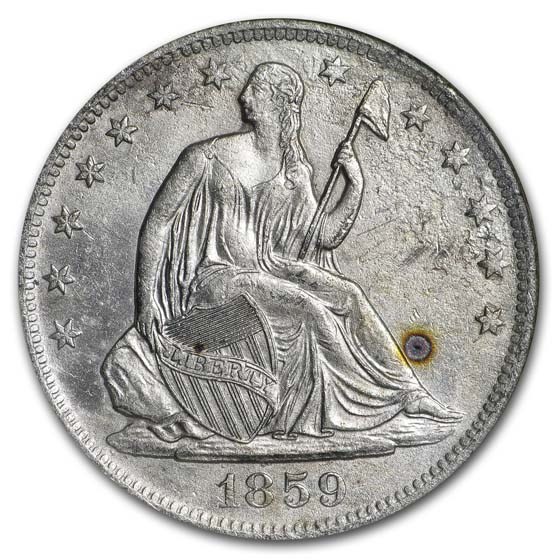 1859-O Seated Half 9 In Rock NGC (SS-Republic, Book display) 1859-O Seated Half 9 In Rock NGC (SS-Republic, Book display)