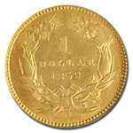 1859-S $1 Indian Head Gold AU-58 NGC