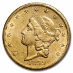 1859-S $20 Liberty Gold Double Eagle AU-50 PCGS