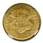 1859-S $20 Liberty Gold Double Eagle AU-58 NGC (DDO, FS-101)