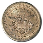1859-S $20 Liberty Gold Double Eagle AU-58 PCGS