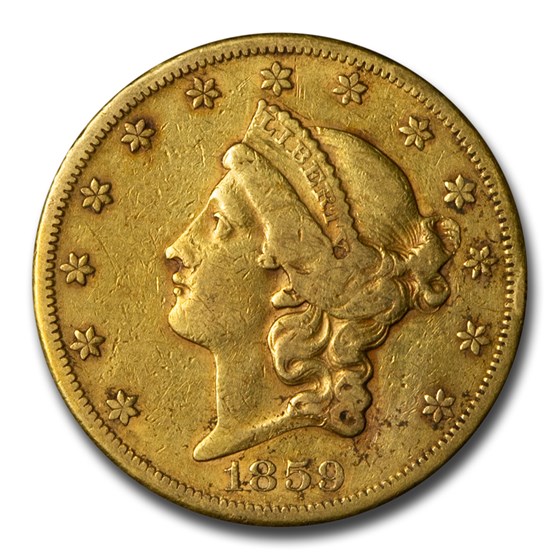 1859-S $20 Liberty Gold Double Eagle VF 1859-S $20 Liberty Gold Double Eagle VF