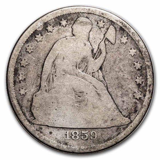1859-S Liberty Seated Dollar Good 1859-S Liberty Seated Dollar Good