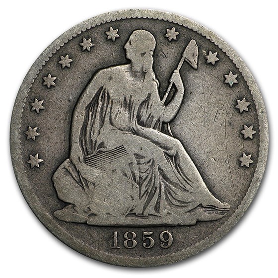 1859-S Liberty Seated Half Dollar VG 1859-S Liberty Seated Half Dollar VG