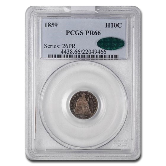1859 Seated Liberty Half Dime PR-66 PCGS CAC 1859 Seated Liberty Half Dime PR-66 PCGS CAC