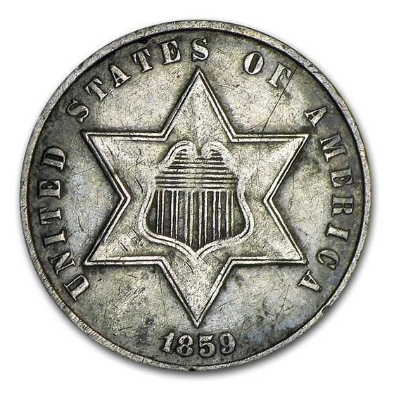 1859 Three Cent Silver VF 1859 Three Cent Silver VF