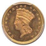 1860 $1 Indian Head Gold MS-67+ PCGS CAC