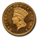 1860 $1 Indian Head Gold PR-66 Cameo PCGS CAC