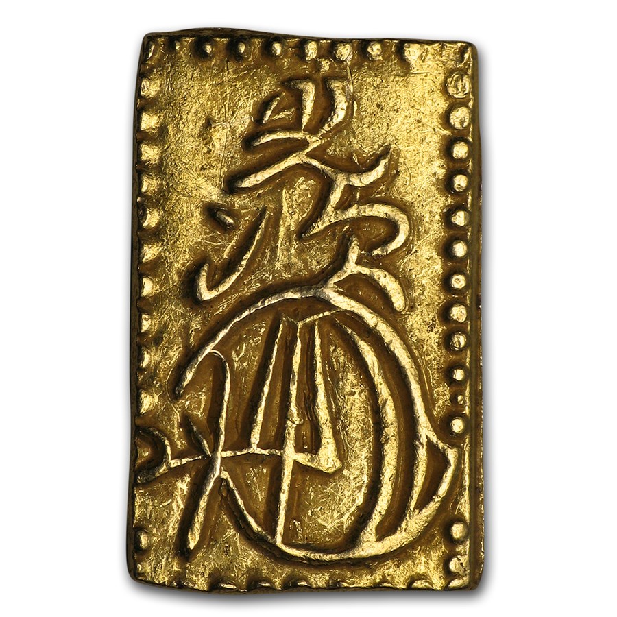 1860-1869 Japan Electrum Rectangular 2 Bu Emperor Meiji XF