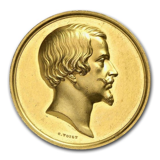 1860-1880 German States Bavaria Gold Medal MS-62 NGC 1860-1880 German States Bavaria Gold Medal MS-62 NGC