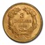 1860 $3 Gold Princess MS-62 PCGS