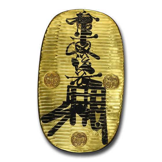 Japanese Gold Ryo (1860-62) Japan Gold 10 Ryo Oban Man'en Era MS-64 PCGS