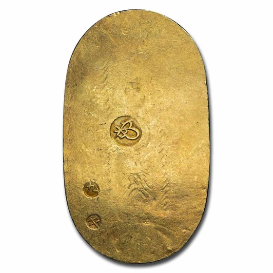 (1860-67) Japan Man'en Era Gold Koban, 1 Ryo XF