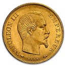 1860-A France Gold 10 Francs Napoleon III MS-65 NGC