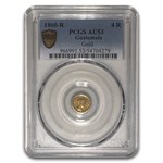 1860 Guatemala Gold 4 Reales AU-53 PCGS