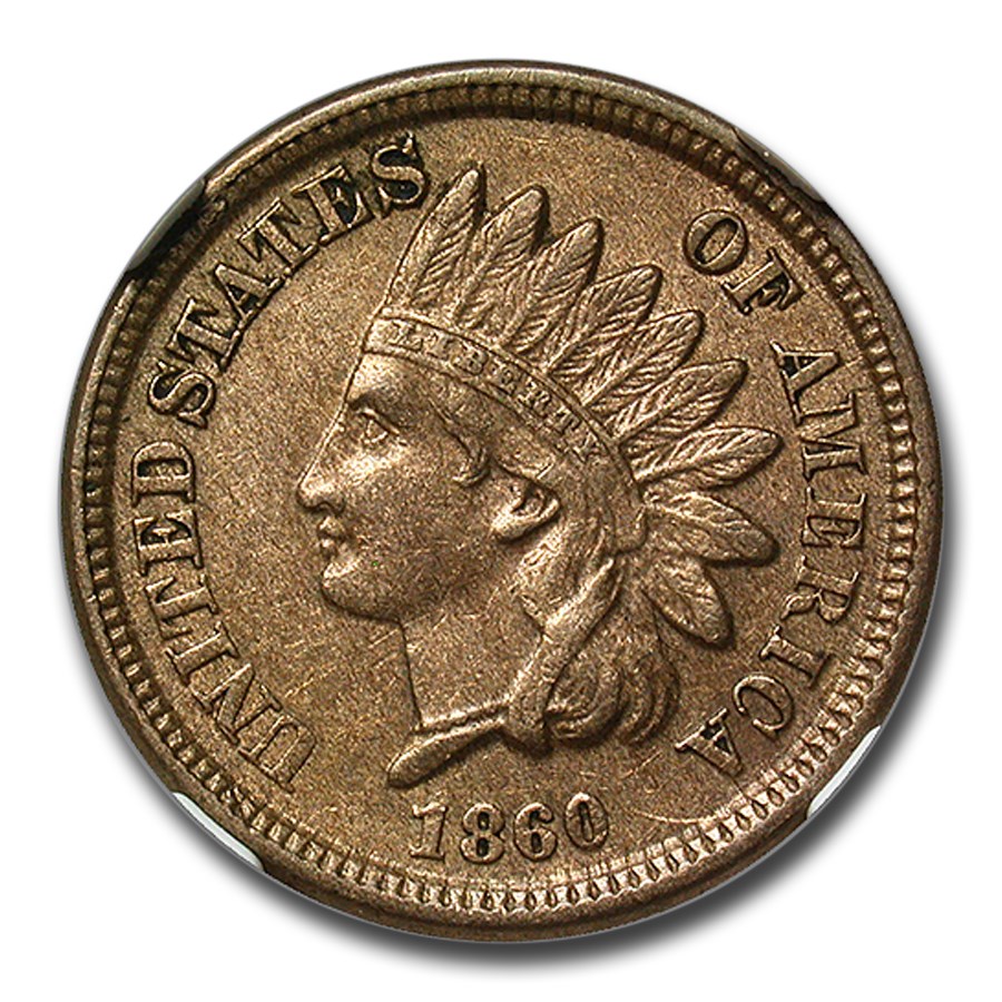 1860 Indian Head Cent AU-53 NGC