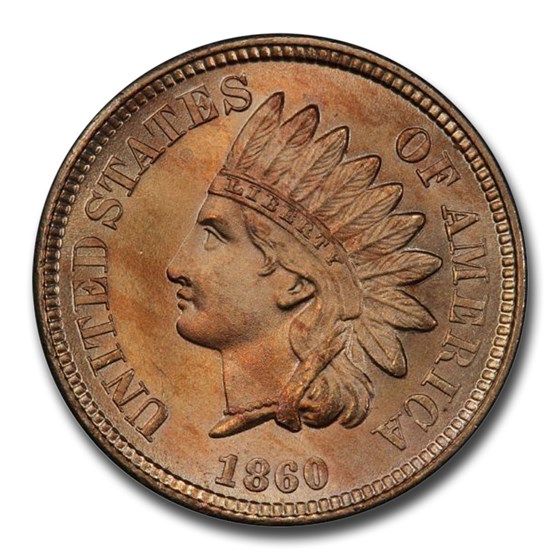 Buy 1860 Indian Head Cent MS66+ PCGS (Pointed Bust) APMEX
