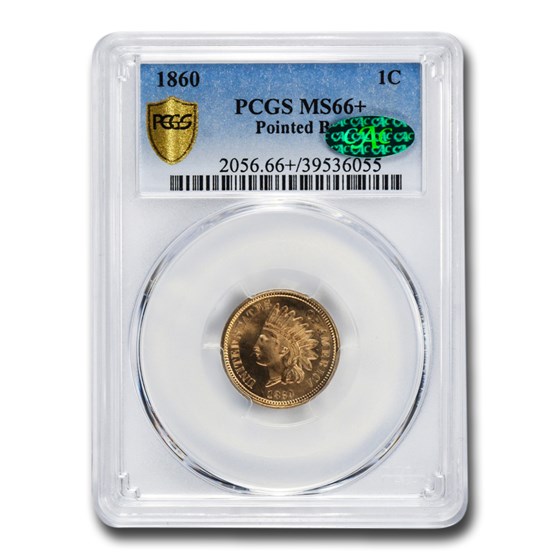 1860 Indian Head Cent MS-66+ PCGS (Pointed Bust) 1860 Indian Head Cent MS-66+ PCGS (Pointed Bust)