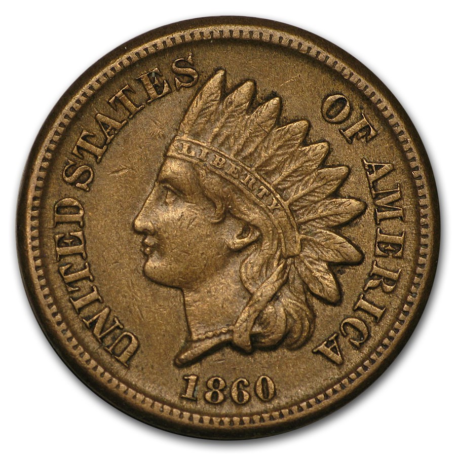 1860 Indian Head Cent XF