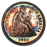 1860 Liberty Seated Dime PR-67+ Cameo PCGS