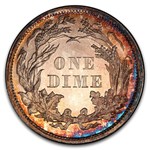 1860 Liberty Seated Dime PR-67+ Cameo PCGS