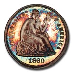 1860 Liberty Seated Dime PR-67+ Cameo PCGS