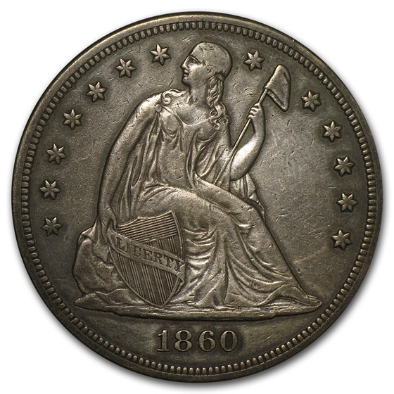 1860 Liberty Seated Dollar XF 1860 Liberty Seated Dollar XF