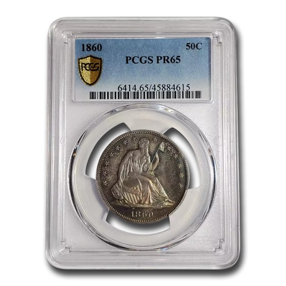 1860 Liberty Seated Half Dollar PR-65 PCGS 1860 Liberty Seated Half Dollar PR-65 PCGS