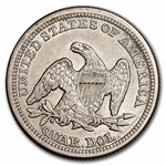 1860 Liberty Seated Quarter AU