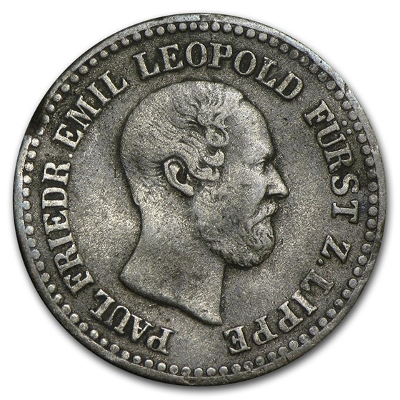 1860 Lippe-Detmold Silver Groschen F+ 1860 Lippe-Detmold Silver Groschen F+