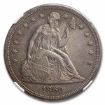 1860-O Liberty Seated Dollar AU-55 NGC