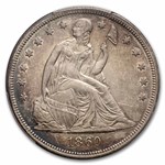1860-O Liberty Seated Dollar AU-55 PCGS