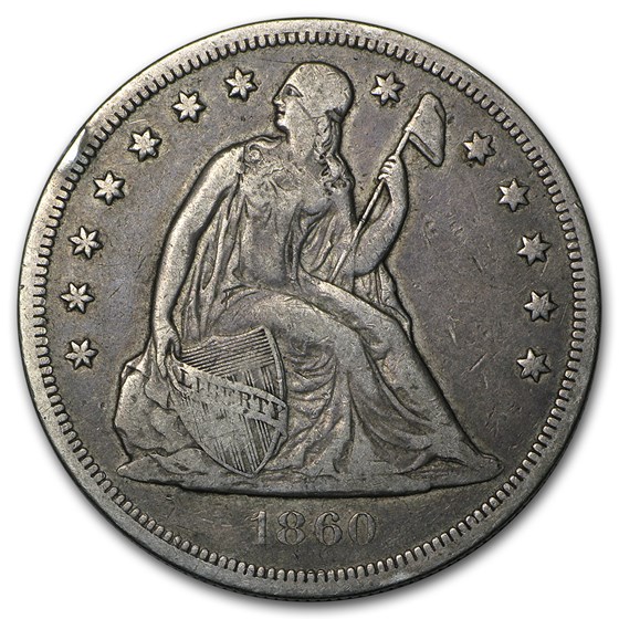 1860-O Liberty Seated Dollar VF 1860-O Liberty Seated Dollar VF