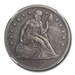 1860-O Liberty Seated Dollar XF-40 NGC