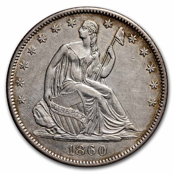 1860-O Liberty Seated Half Dollar AU 1860-O Liberty Seated Half Dollar AU