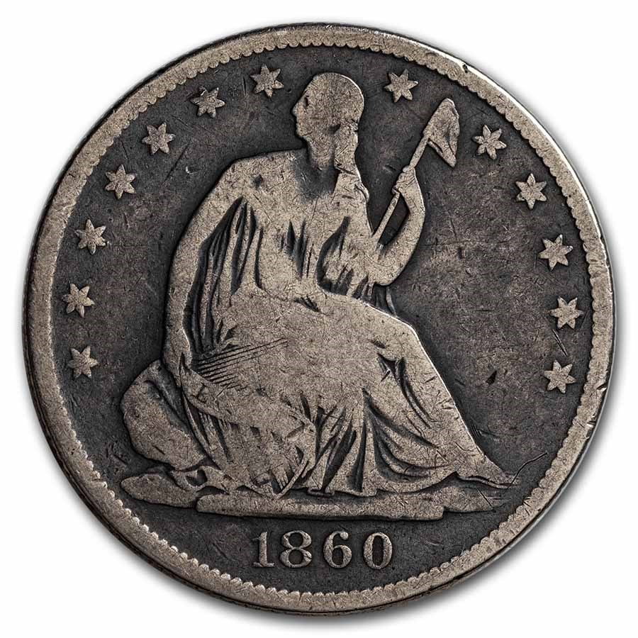 1860-O Liberty Seated Half Dollar Good