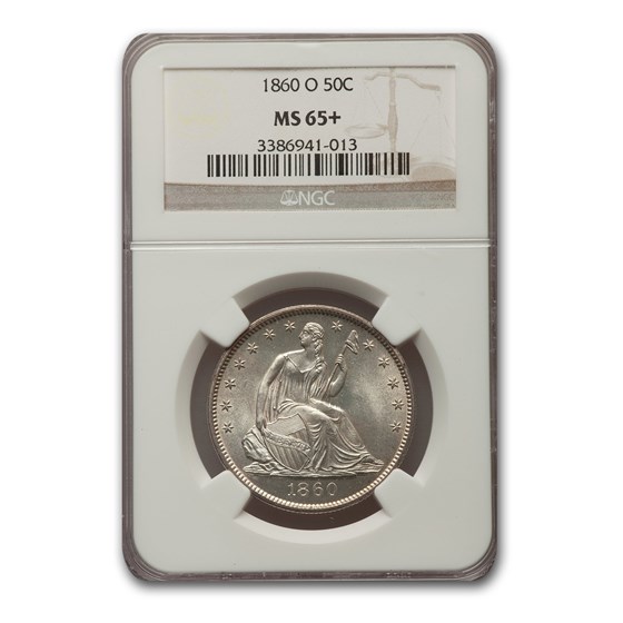 1860-O Liberty Seated Half Dollar MS-65+ NGC 1860-O Liberty Seated Half Dollar MS-65+ NGC