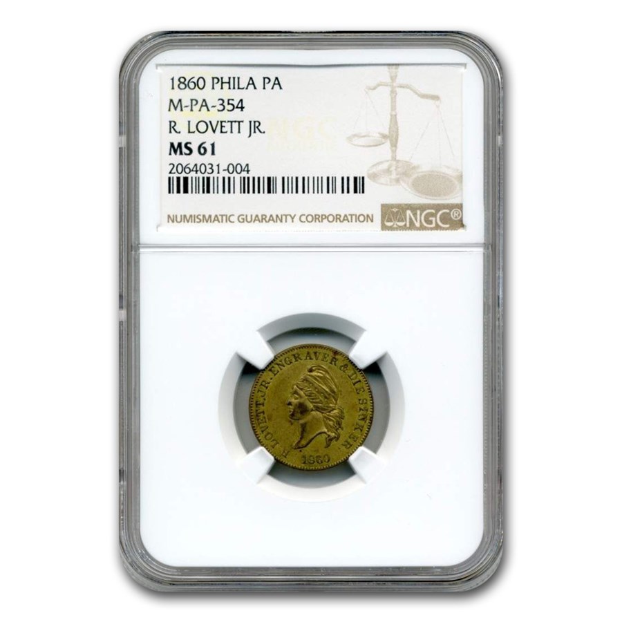 Buy 1860 Philadelphia Token MS-61 NGC (M-PA 354) | APMEX