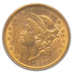 1860-S $20 Liberty Gold Double Eagle AU-58 PCGS
