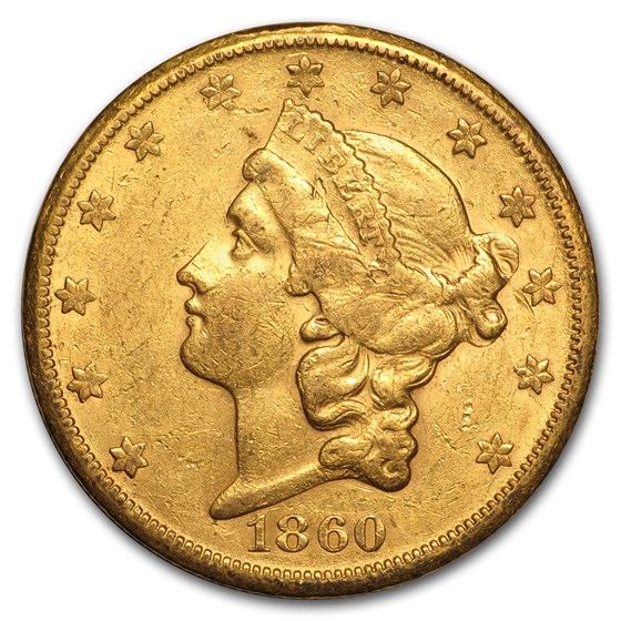 1860-S $20 Liberty Gold Double Eagle AU Details (Cleaned) 1860-S $20 Liberty Gold Double Eagle AU Details (Cleaned)