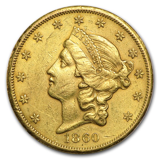 1860-S $20 Liberty Gold Double Eagle XF Details (Cleaned) 1860-S $20 Liberty Gold Double Eagle XF Details (Cleaned)