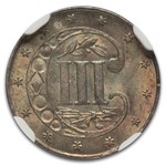 1860 Three Cent Silver MS-66 NGC
